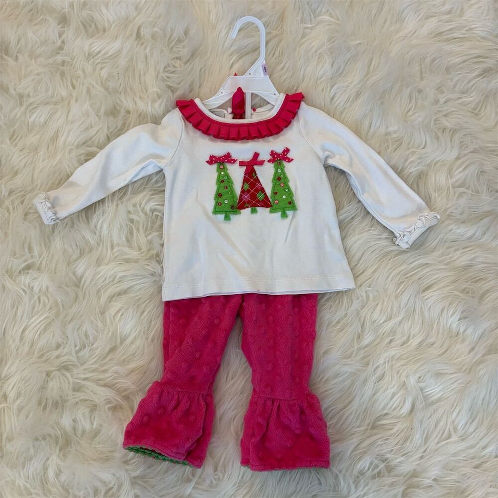 Mud Pie Baby Girls' Christmas Tree‎ 2-Piece Outfit Set 12-18 months